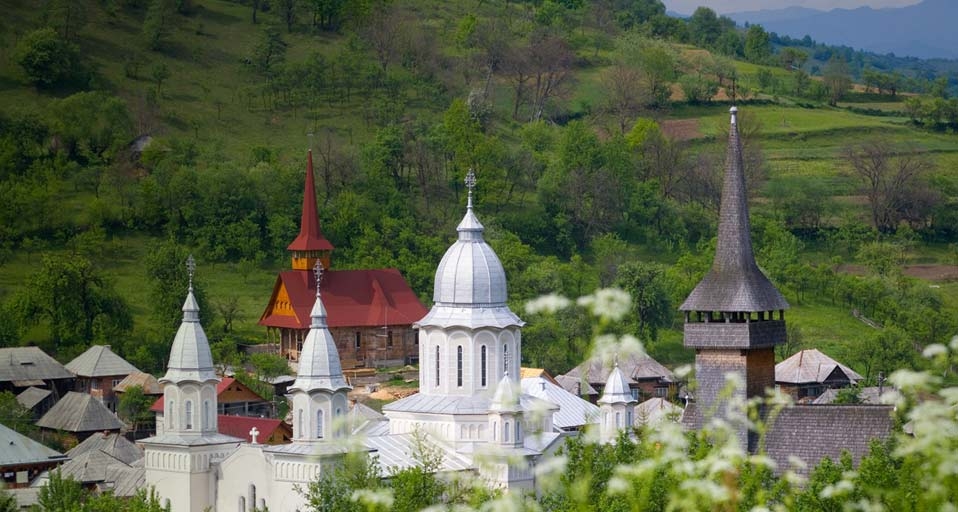 Churches of Botiza, Romania -- Peter Adams/Corbis &copy; (Bing Canada)