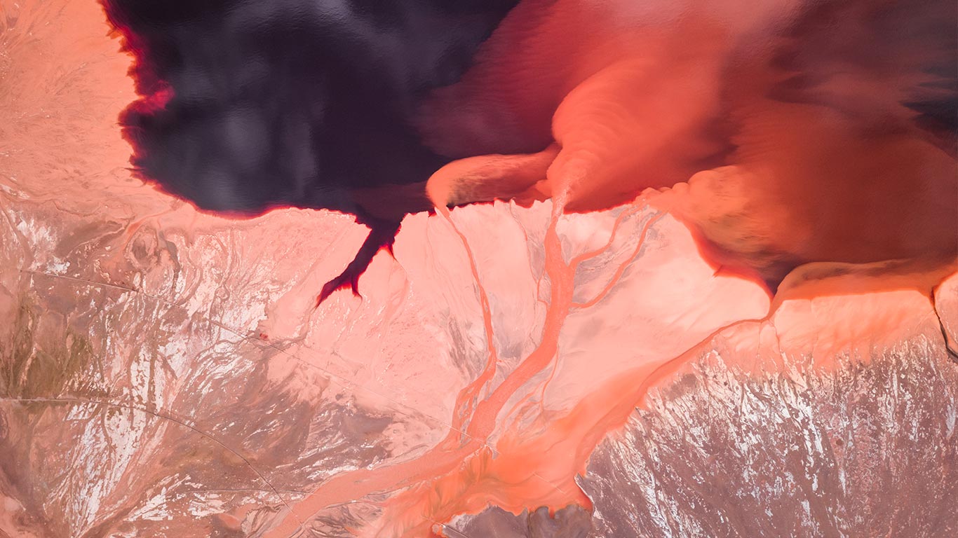 鸟瞰尾矿池，澳大利亚 (© Amazing Aerial/Offset)(Bing China)