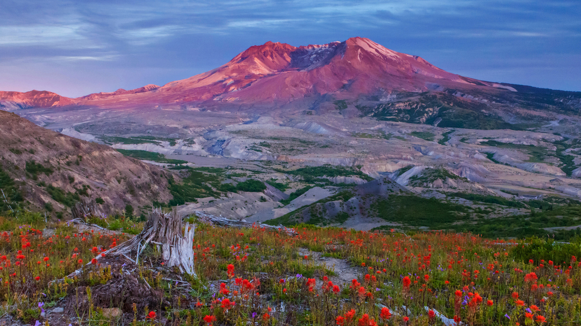 圣海伦斯山国家火山纪念区的边界小径，美国华盛顿州 (© Don Geyer/Alamy)(Bing China)
