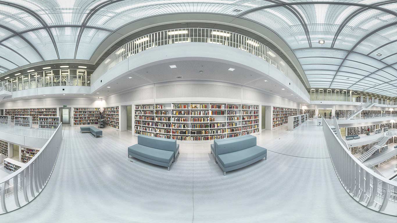 Stadtbibliothek am Mailänder Platz, Stuttgart, Baden-Württemberg, Deutschland. Zum Tag der Bibliotheken (© imageBROKER/REX/Shutterstock)(Bing Deutschland)