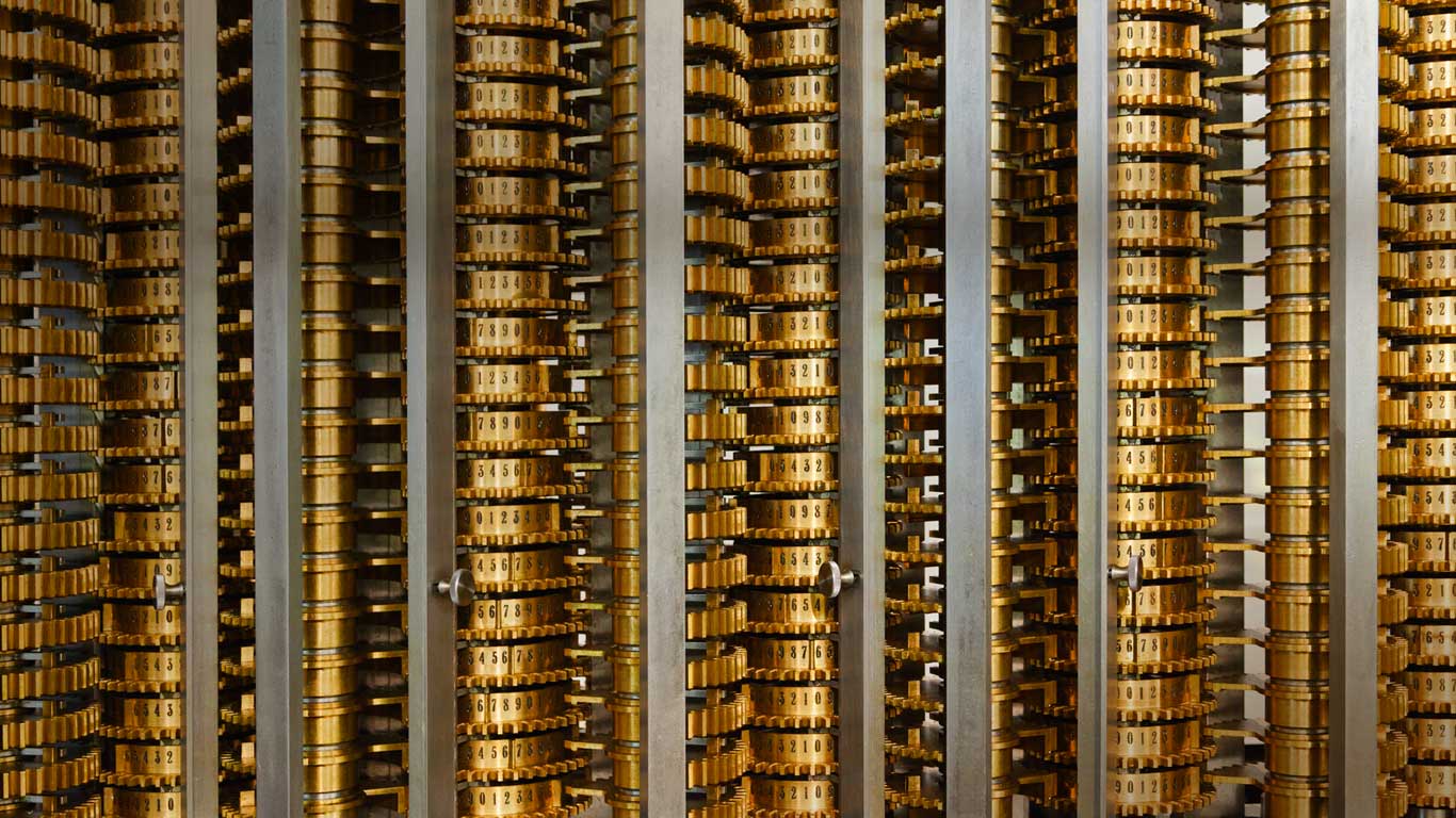 Charles Babbage (Father of the Computer) difference engine, Science Museum, London, United Kingdom (© Steven Vidler/Corbis)(Bing United States)