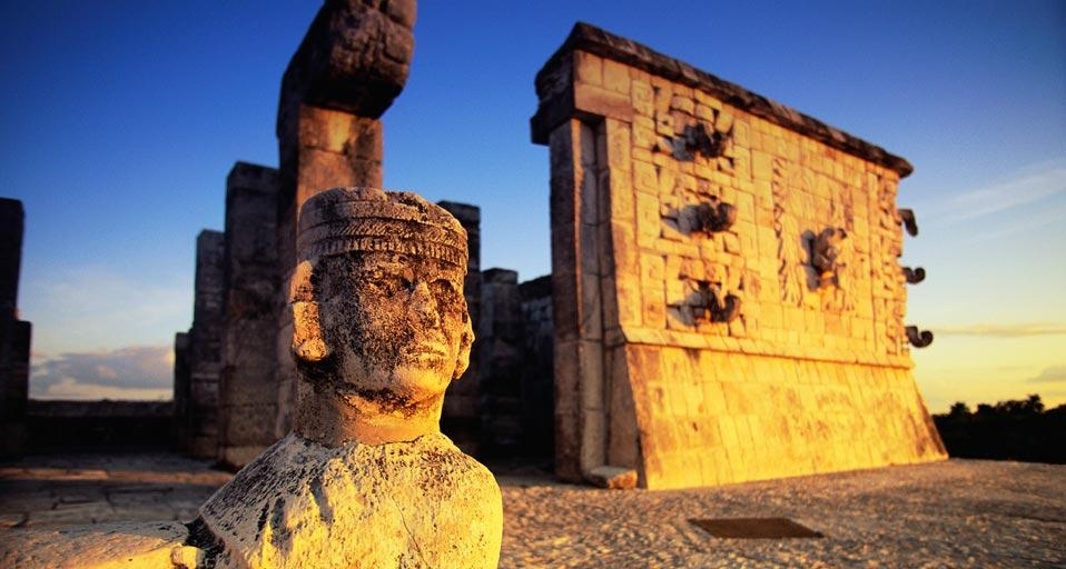 Chac-Mool Statue at the Temple of Warriors Ruins (© Bob Krist/Cirbis) &copy; (Bing Australia)