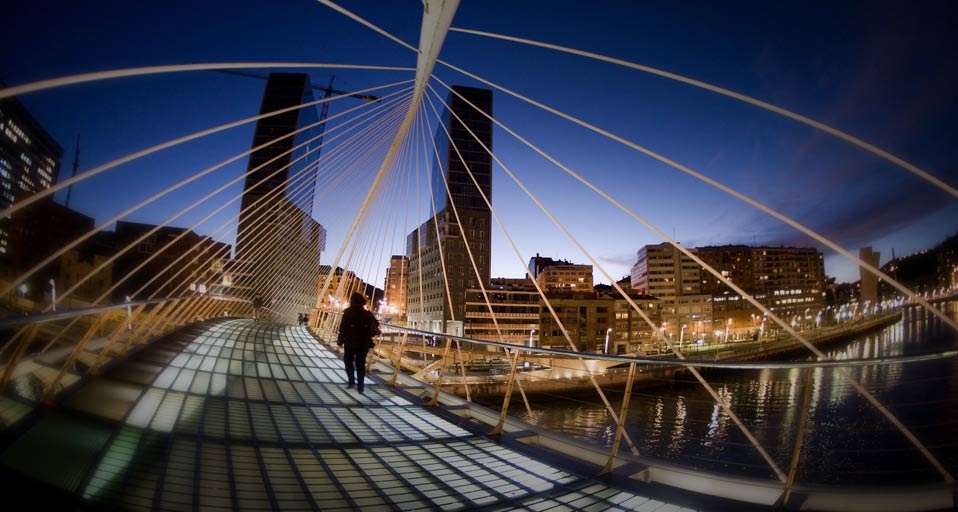 Puente Zubizuri  in Bilbao, Spain -- Juanma Aparicio/age fotostock &copy; (Bing United States)