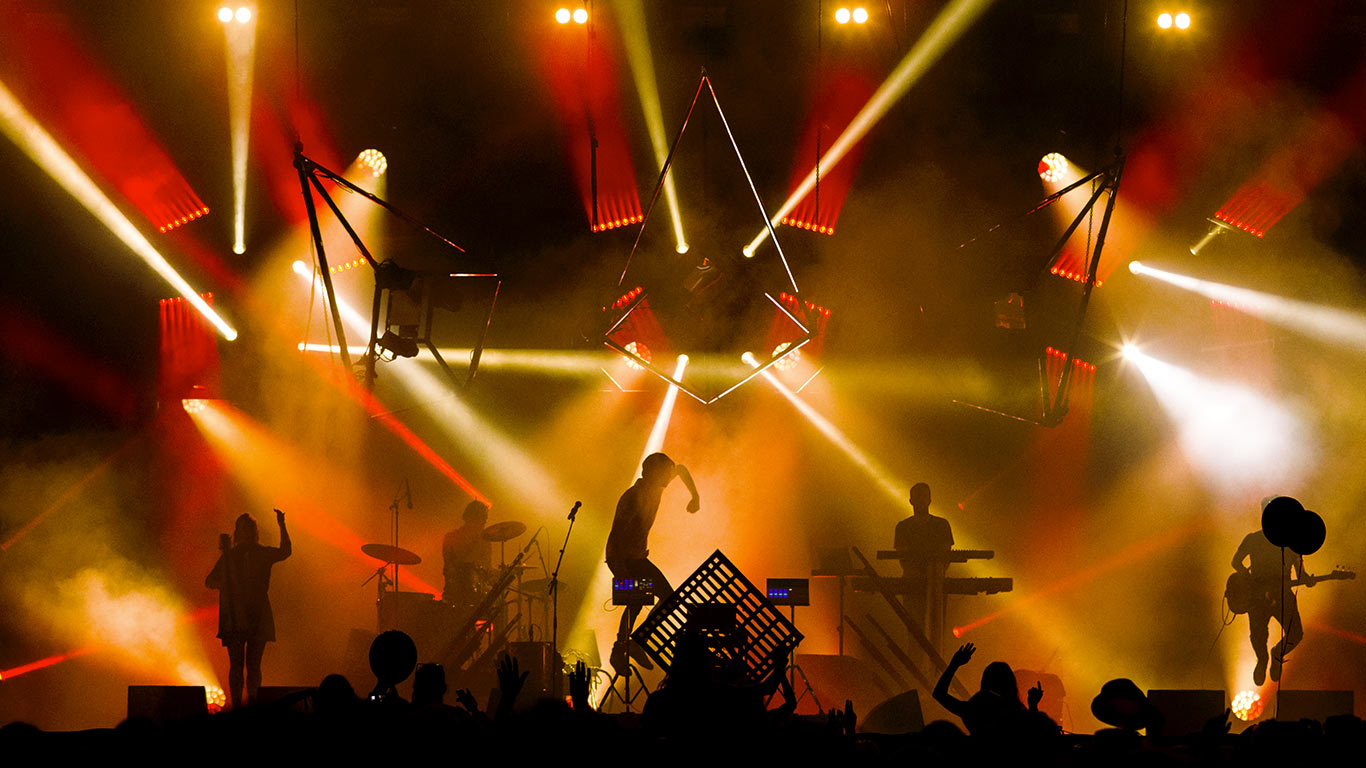 Un groupe de rock sur scène pendant l’édition 2017 du Festival Rock en Seine, Domaine de Saint-Cloud (© NurPhoto/Getty Images)(Bing France)