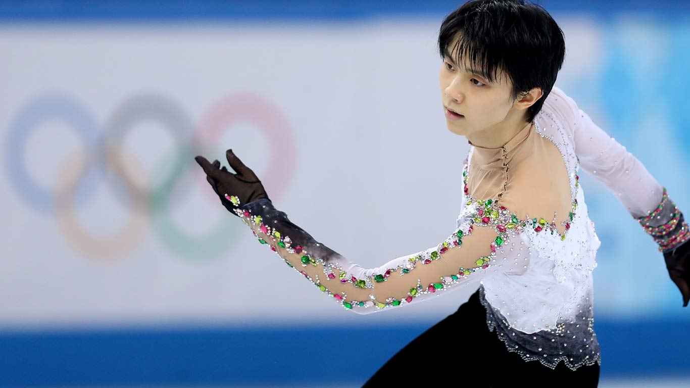 ｢フィギュア男子シングルフリー決勝・羽生結弦｣ソチ冬季五輪, アイスバーグ・スケート・パレス (© Matthew Stockman/Getty Images)(Bing Japan)