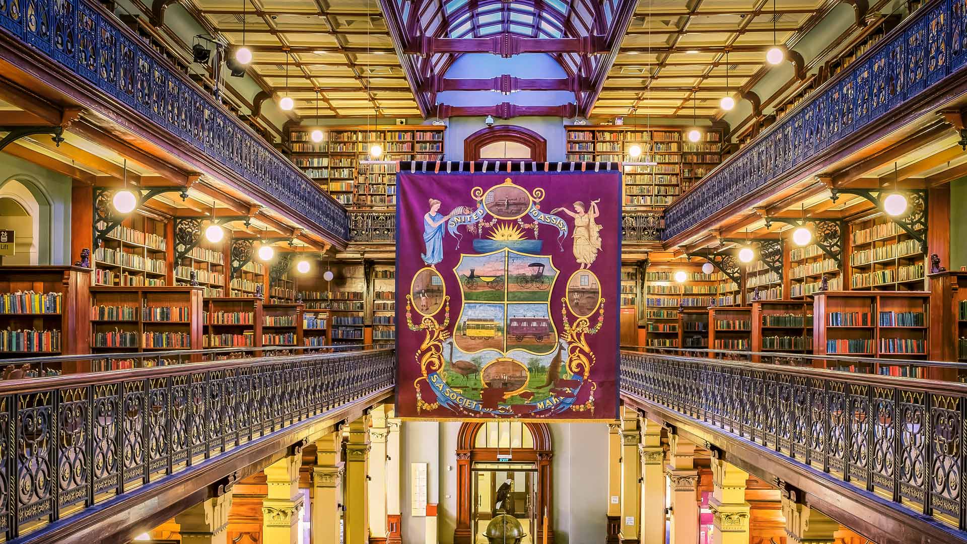 The interior of the historic Mortlock Library, in the State Library of South Australia, Adelaide (© Ray Warren Creative/Alamy Stock Photo)(Bing Australia)