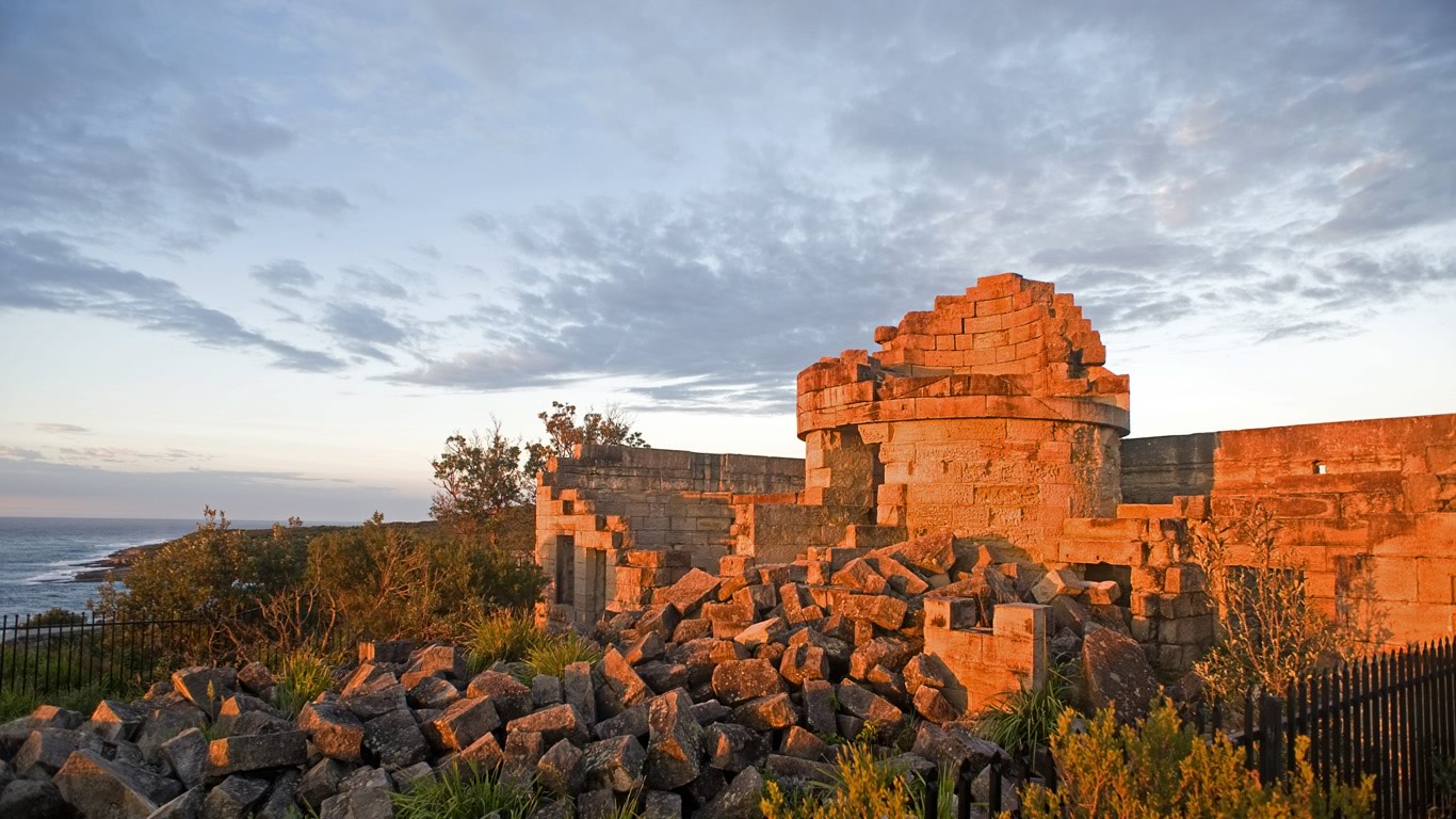 Remains of historic Cape St George lighthouse in Booderee National Park, New South Wales (© Claver Carroll/Photolibrary/Getty Images)(Bing Australia)