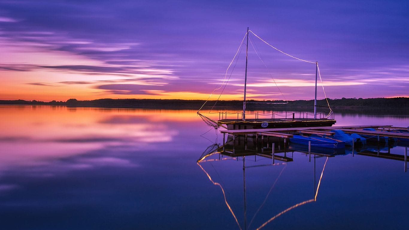 Der Rangsdorfer See im Abendlicht, Brandenburg, Deutschland (© Shotshop GmbH/Alamy Stock Photo)(Bing Deutschland)