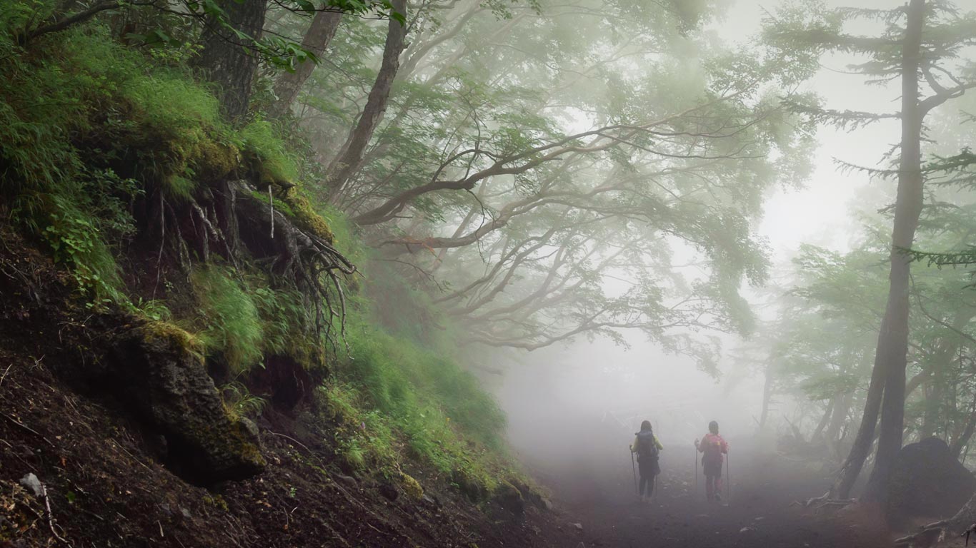 沿着富士山的吉田步道徒步旅行，日本 (© Max_Xie/Getty Images)(Bing China)