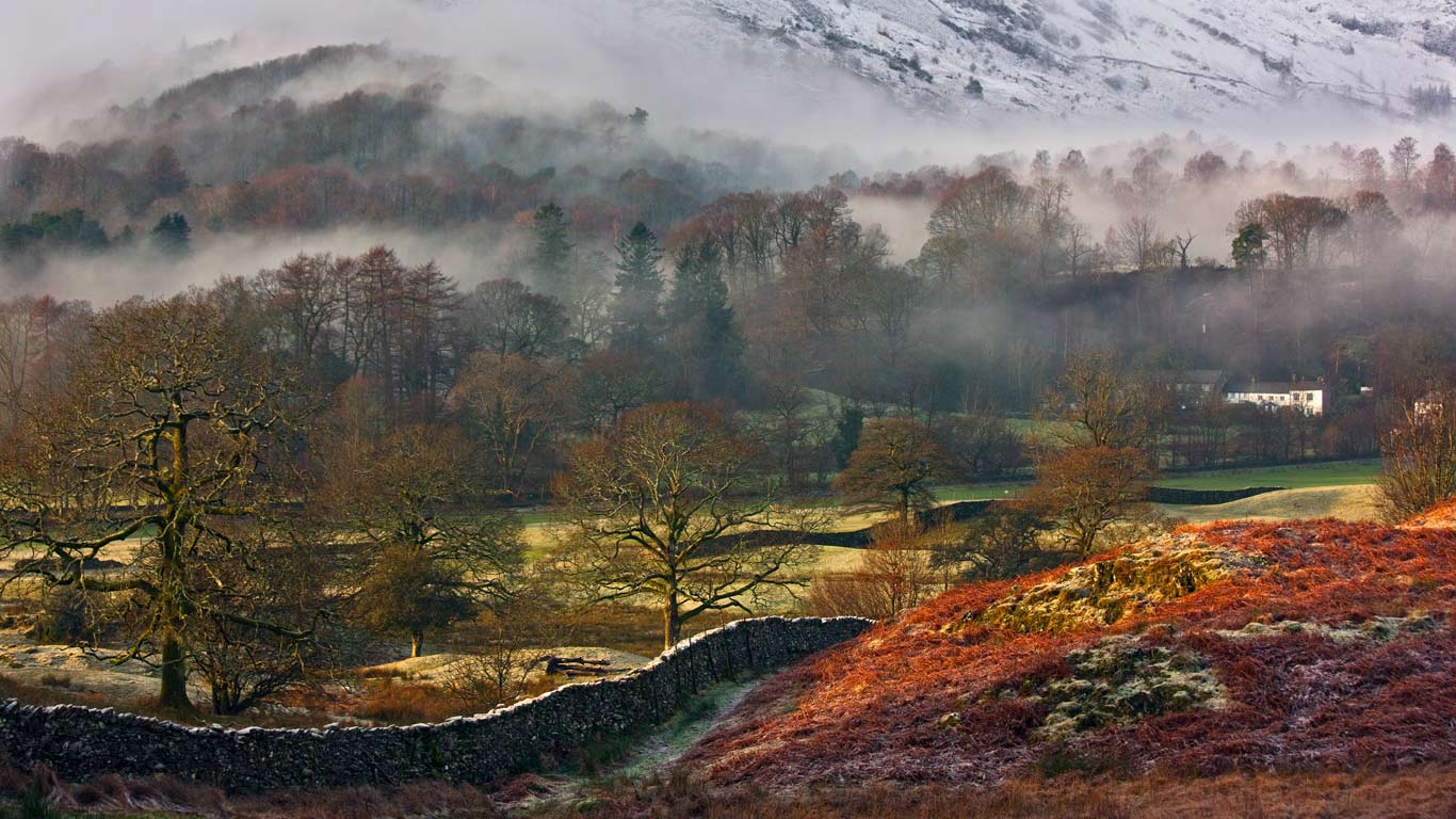 英国坎布里亚郡，湖区国家公园的大朗戴尔峡谷 (© Gallery Stock)(Bing China)
