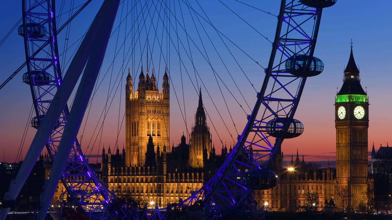 London Eye, Big Ben, and Palace of Westminster, London (© Gavin Hellier/Alamy)(Bing Canada)