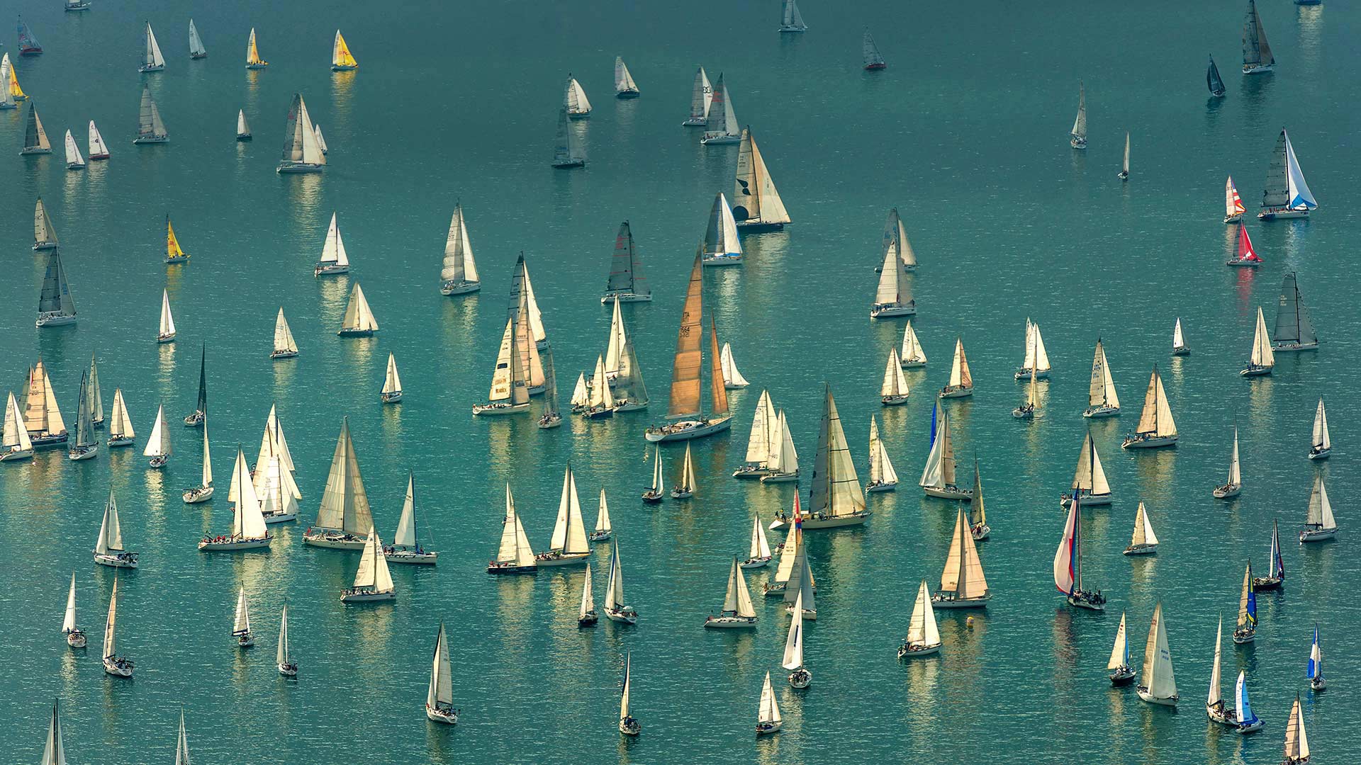 巴克拉纳帆船赛百舸争流，意大利的里雅斯特港 (© Ababsolutum/E+/Getty Images)(Bing China)