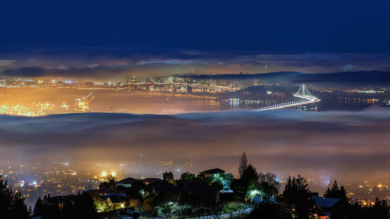 美国加州伯克利，站在灰熊峰上看风景 (© Toby Harriman/Tandem Still + Motion)(Bing China)