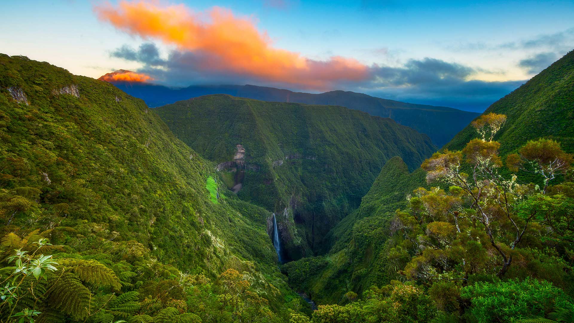 Trou de Fer dans le Piton des Neiges sur l’île de la Réunion à l’occasion de la fête réunionnaise de la liberté (© Gabriel Barathieu/Biosphoto/Alamy Stock Photo)(Bing France)