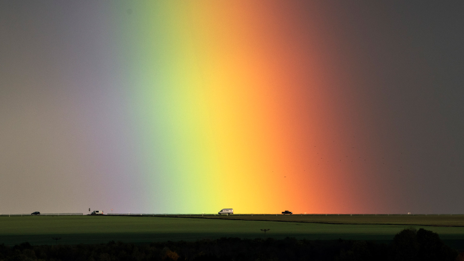 Regenbogen in der Nähe von Bad Langensalza, Thüringen (© AP Photo/Jens Meyer)(Bing Deutschland)