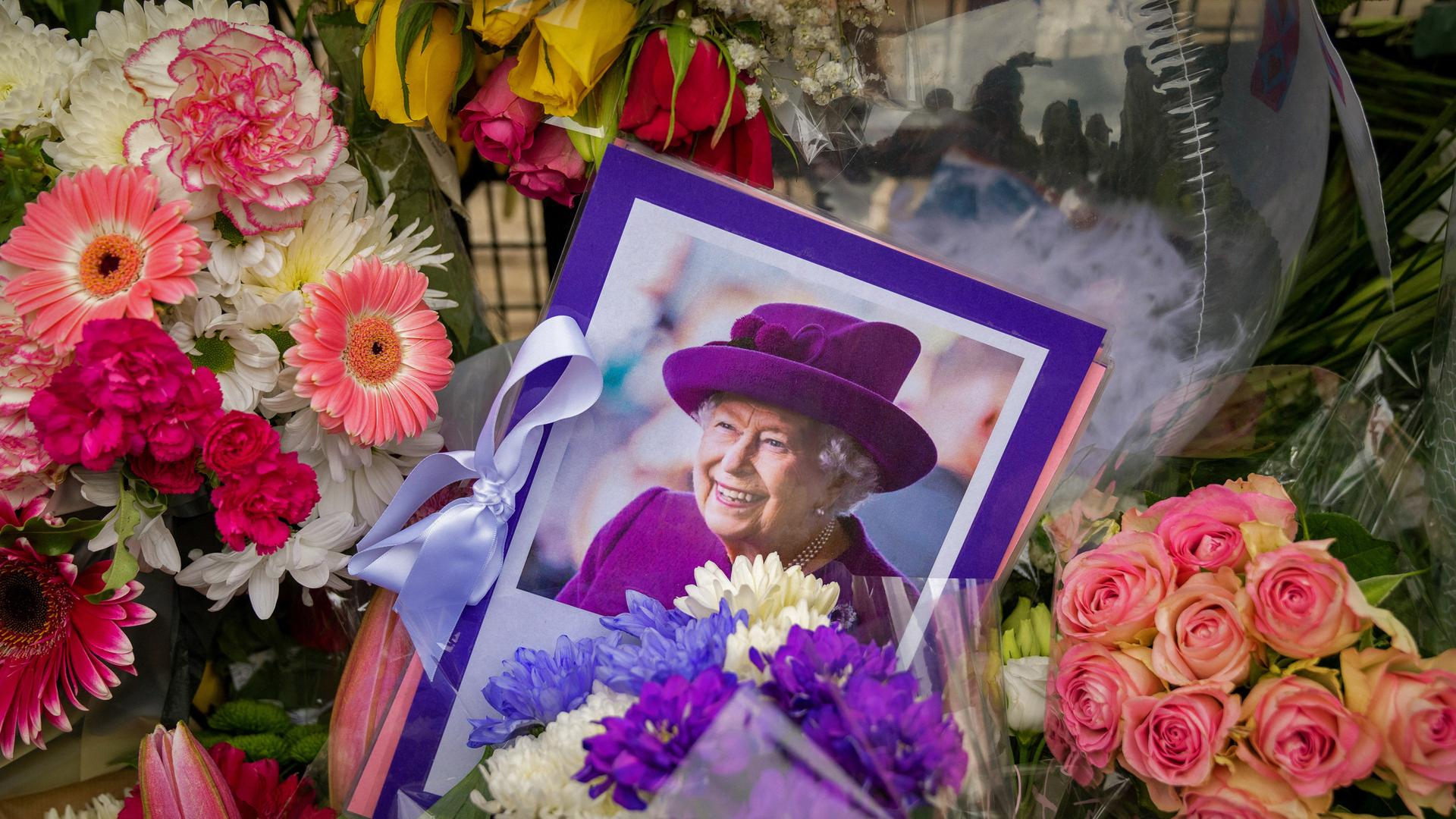 Floral tributes left in London, England, following the death of Queen Elizabeth II (© Maja Smiejkowska/Reuters)(Bing Canada)