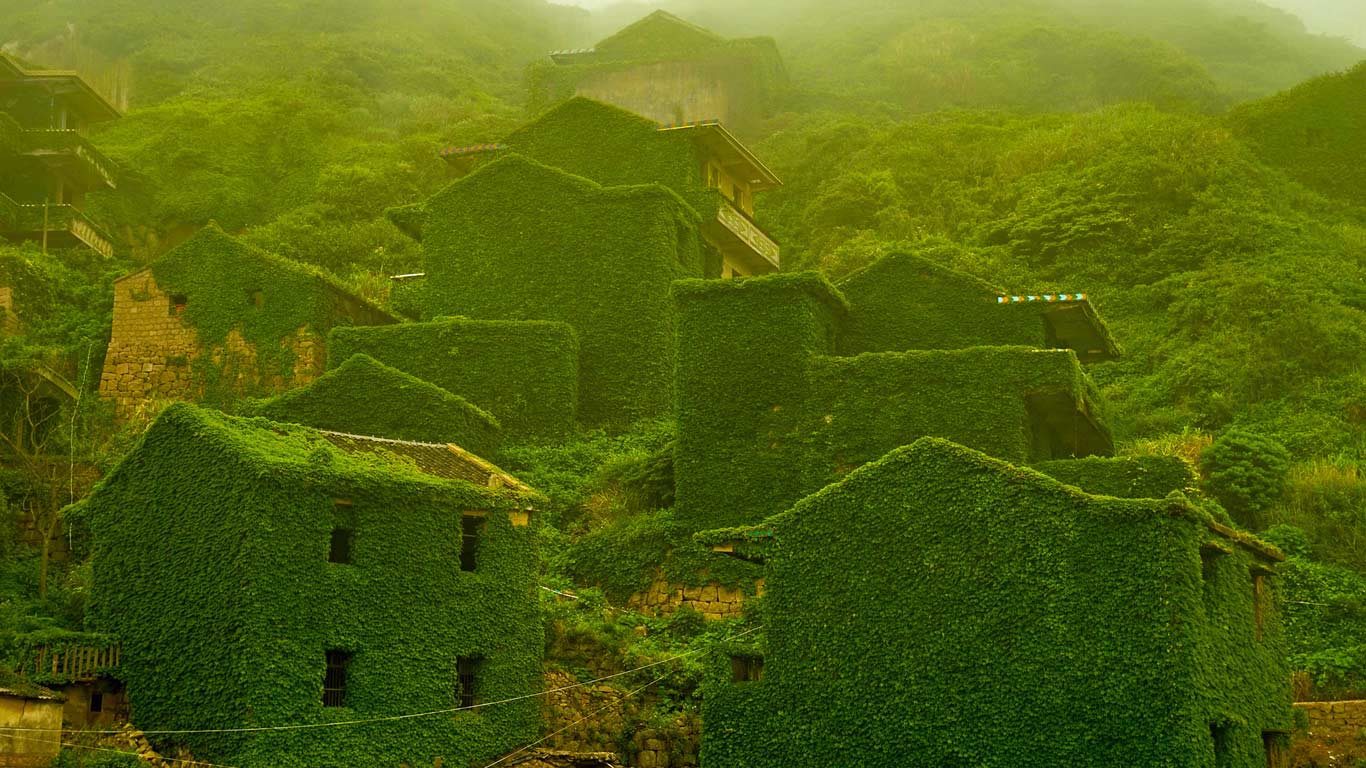 ｢嵊山島の廃漁村｣中国, 浙江省 (© VCG/Getty Images)(Bing Japan)