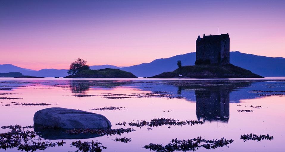 Castle Stalker on an island in Loch Linnhe, Scottish Highlands, Scotland -- Adam Burton/Photolibrary &copy; (Bing Canada)