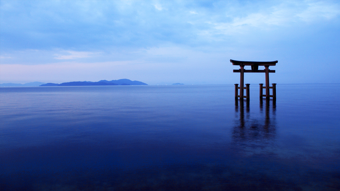 ｢白鬚神社鳥居｣滋賀, 琵琶湖 (© Clover/SuperStock)(Bing Japan)