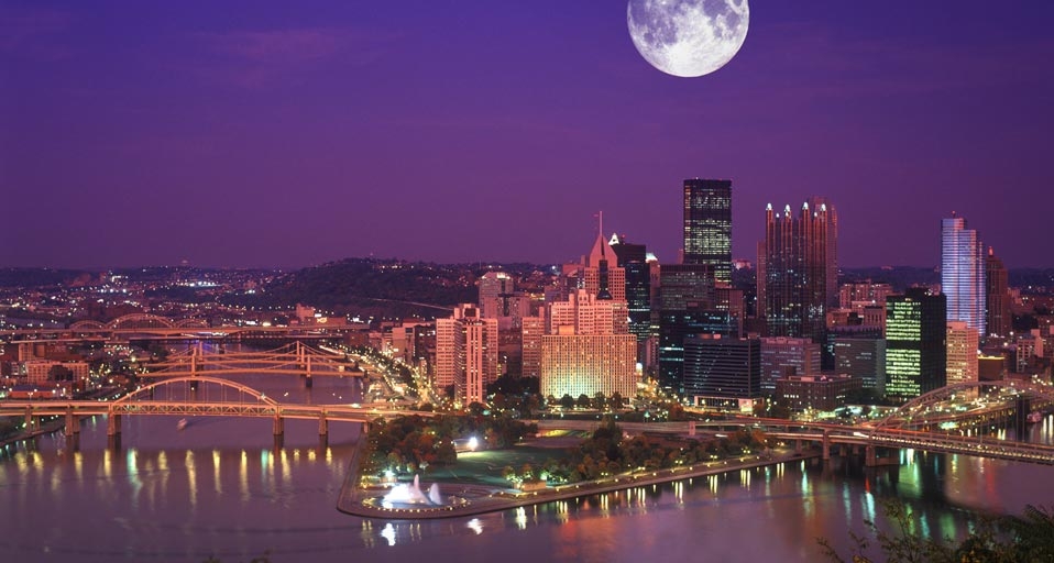 宾州匹兹堡夜景 -- Kordcom Kordcom/Age Fotostock/Photolibrary &copy; (Bing China)