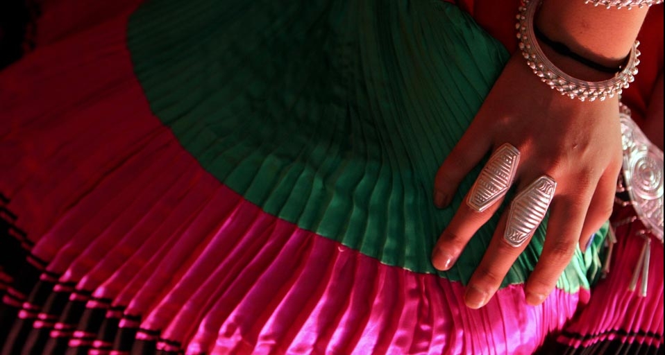彝族火把节服饰 -- China Photos/Getty Images &copy; (Bing China)