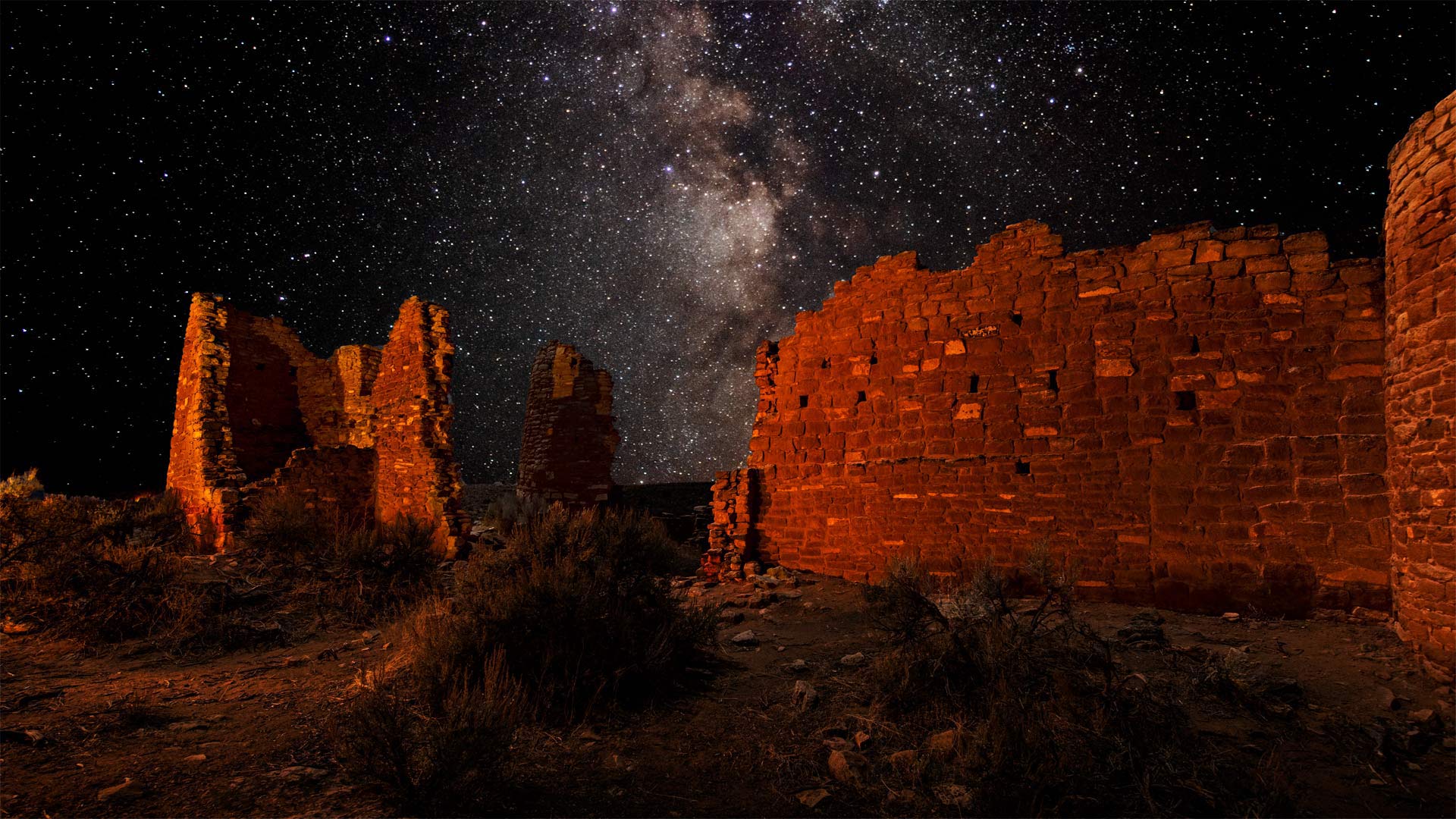 Hovenweep国家纪念碑的方塔，犹他州 (© Brad McGinley Photography/Getty Images)(Bing China)