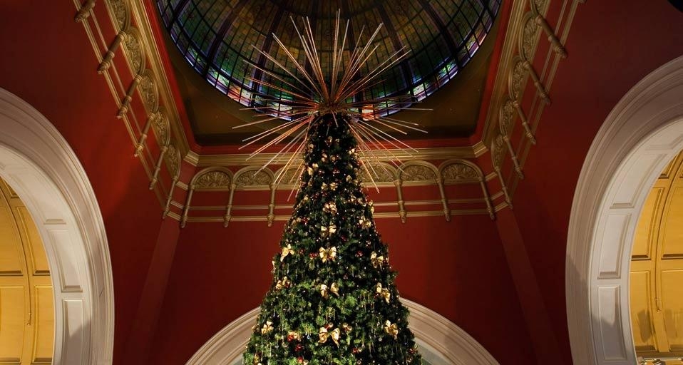 Christmas tree under the dome of the Queen Victoria Building. Sydney, New South Wales, Australia. (© Travelscape Images / Alamy) &copy; (Bing Australia)