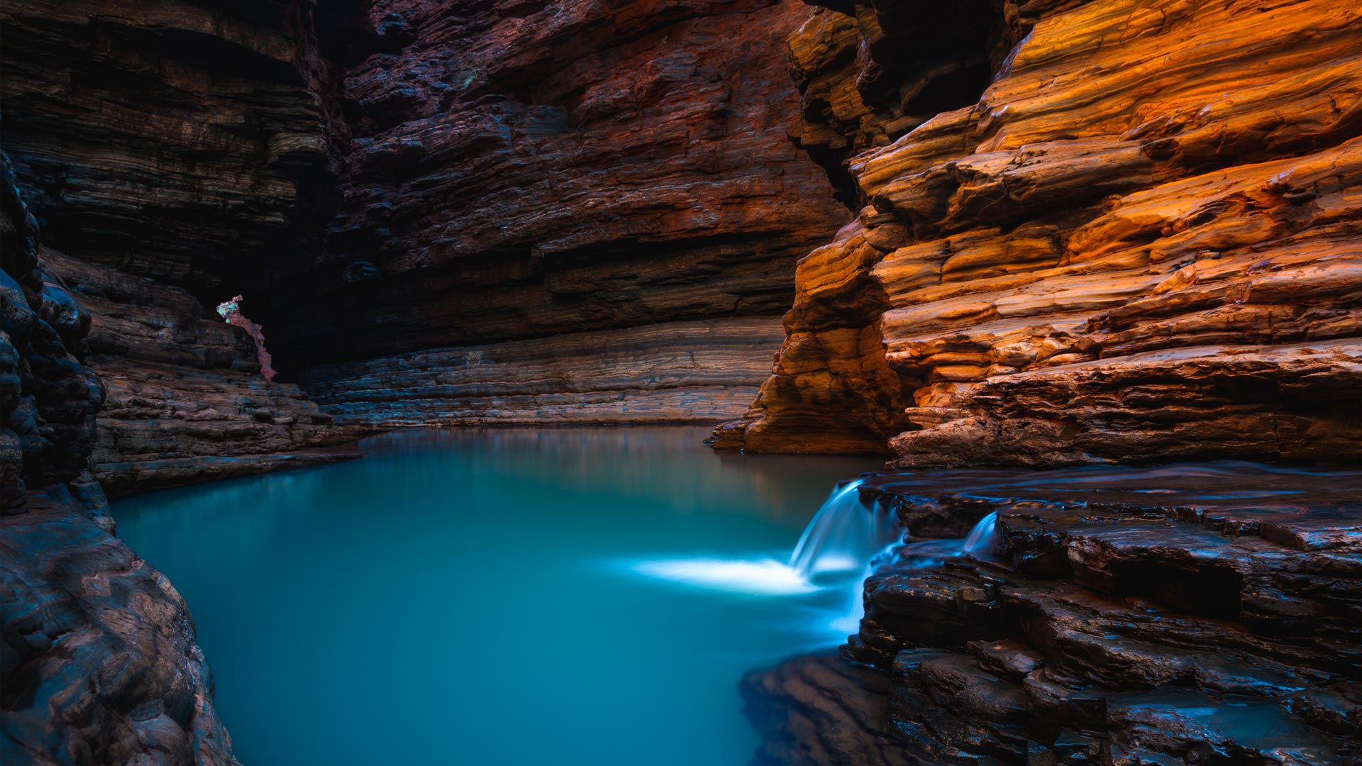 Kermits Pool, Karijini National Park, Western Australia (© Abstract Aerial Art/Getty Images)(Bing Australia)