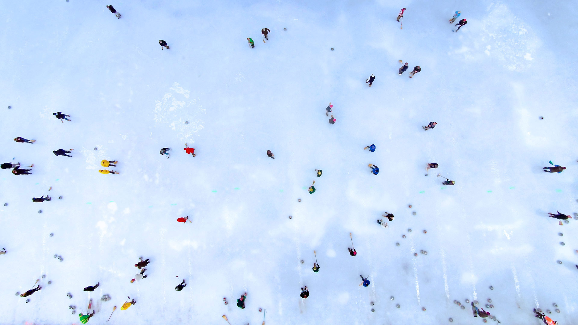 An outdoor curling tournament in Naseby, New Zealand (© David Wall/Danita Delimont)(Bing United States)