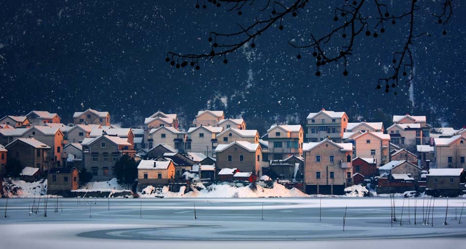 南京市高淳县固城镇秀山村雪景 -- 魏长华 &copy; (Bing China)