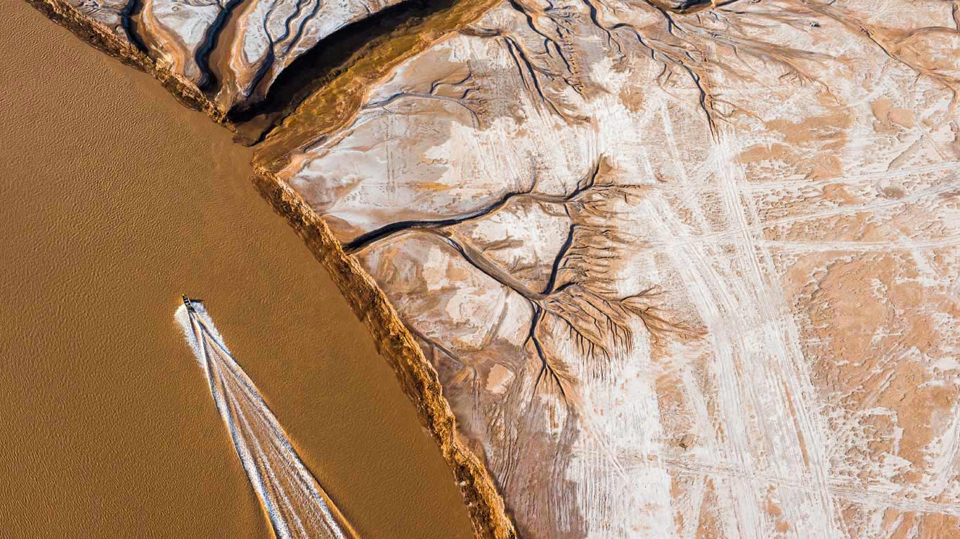 科罗拉多河三角洲鸟瞰图，墨西哥 (© Peter McBride/Aurora Photos)(Bing China)