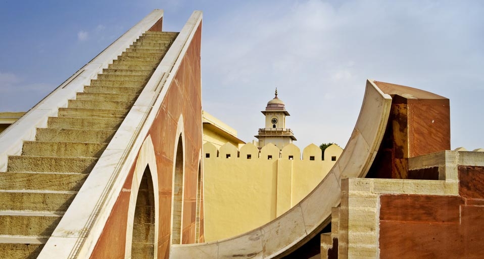 The Laghu Samrat Yantra sundial at the Jantar Mantar astronomical observatory, built in the early 1700’s, in Jaipur, Rajasthan, India -- Klaus Lang/Photolibrary &copy; (Bing Canada)