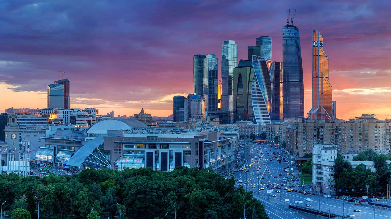 莫斯科国际商务中心，俄罗斯 (© Nikolay Rykov/Getty Images)(Bing China)
