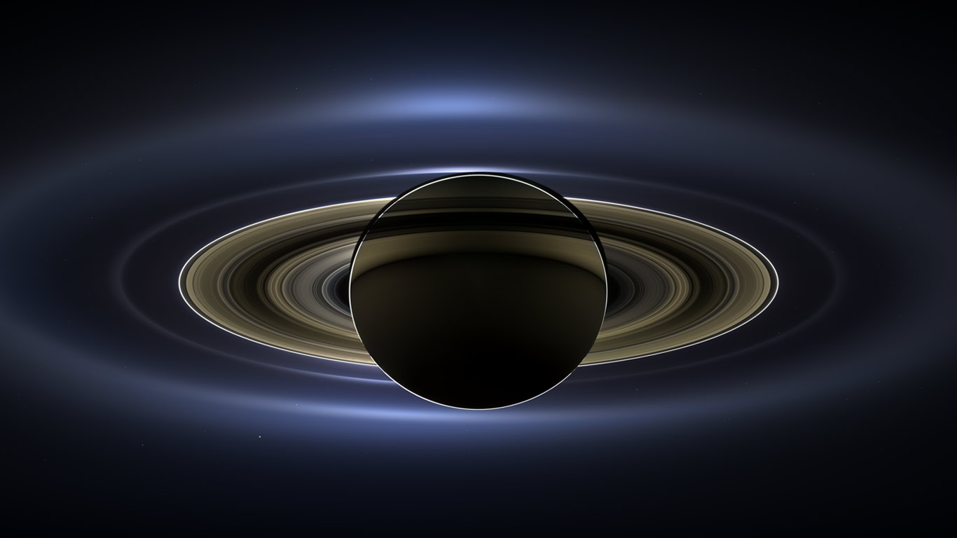 Der Planet Saturn, fotografiert von der NASA-Raumsonde Cassini-Huygens (© NASA/JPL-Caltech/SSI)(Bing Deutschland)