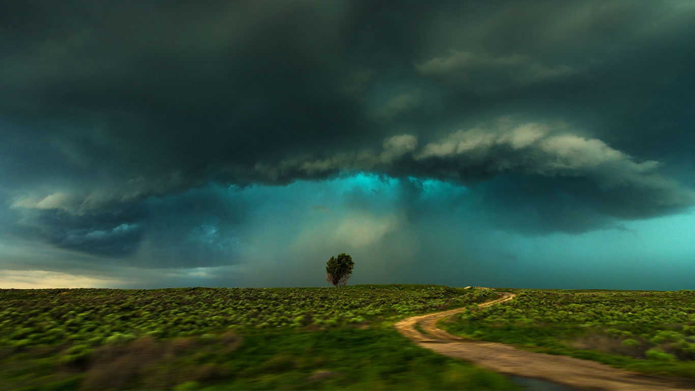 拉马尔附近的风暴，美国科罗拉多州 (© john finney photography/Getty Images)(Bing China)
