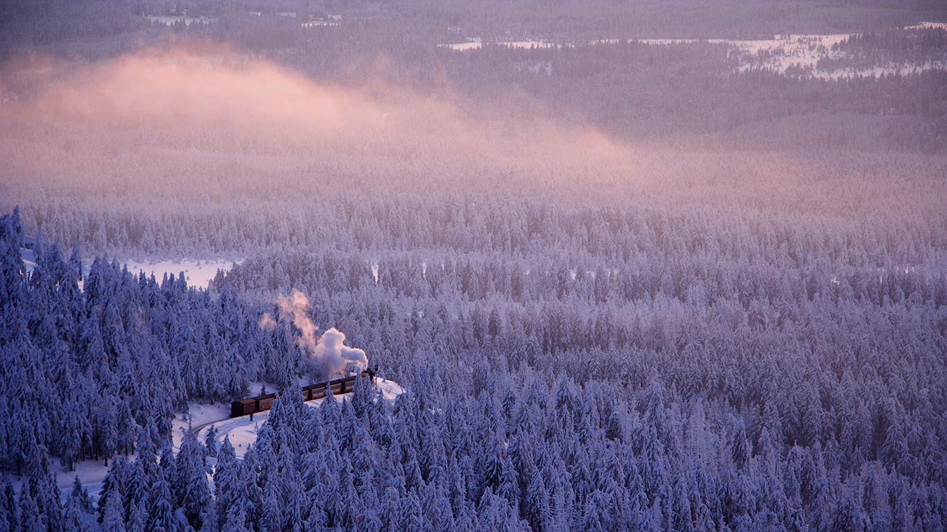 德国， 哈尔茨山脉的布罗肯铁路 (© Rudi Sebastian/age fotostock)(Bing China)