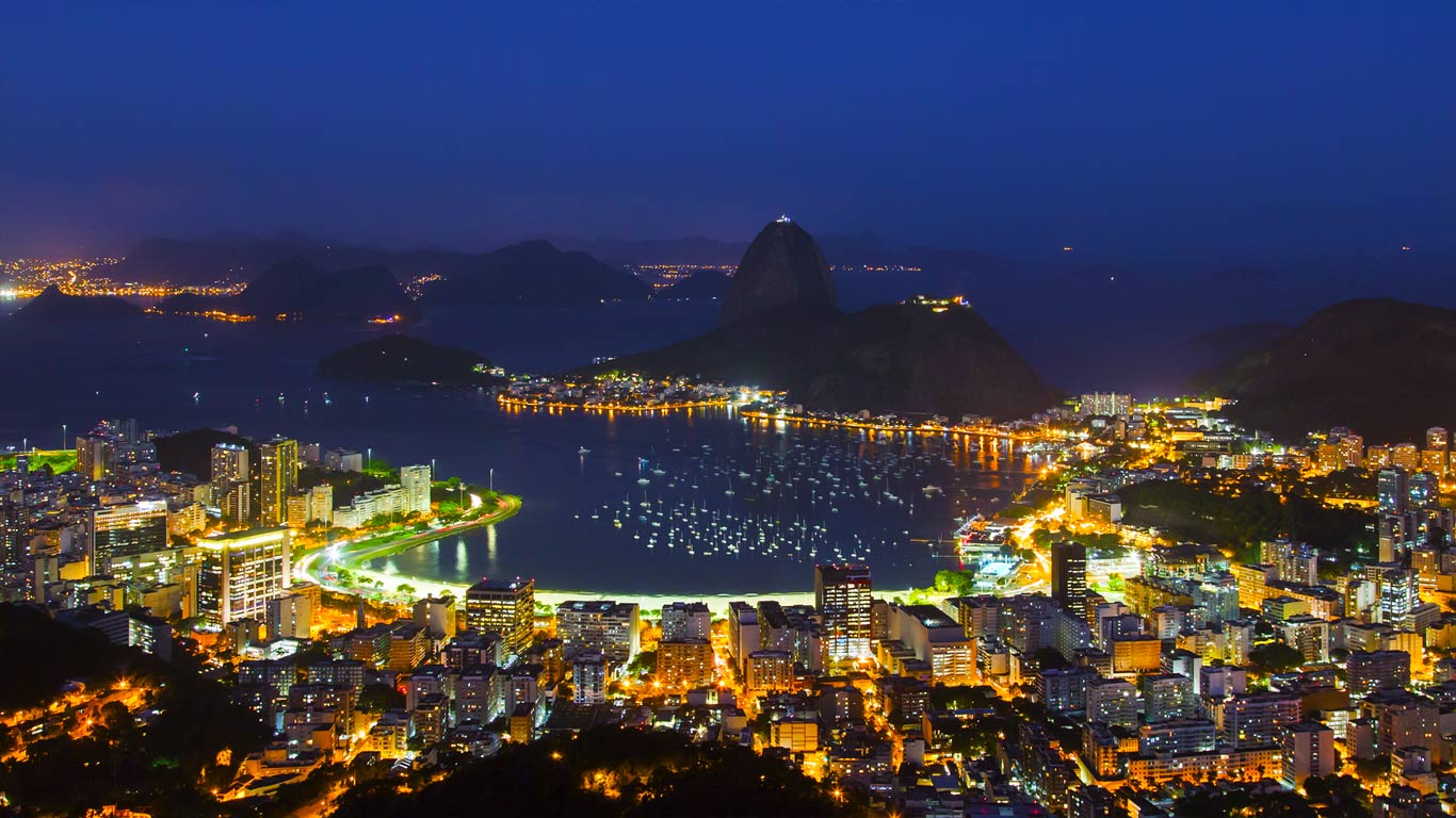 Sugar Loaf Mountain and Guanabara Bay, Rio de Janeiro, Brazil (© Bronek Kaminski/Getty Images)(Bing United States)