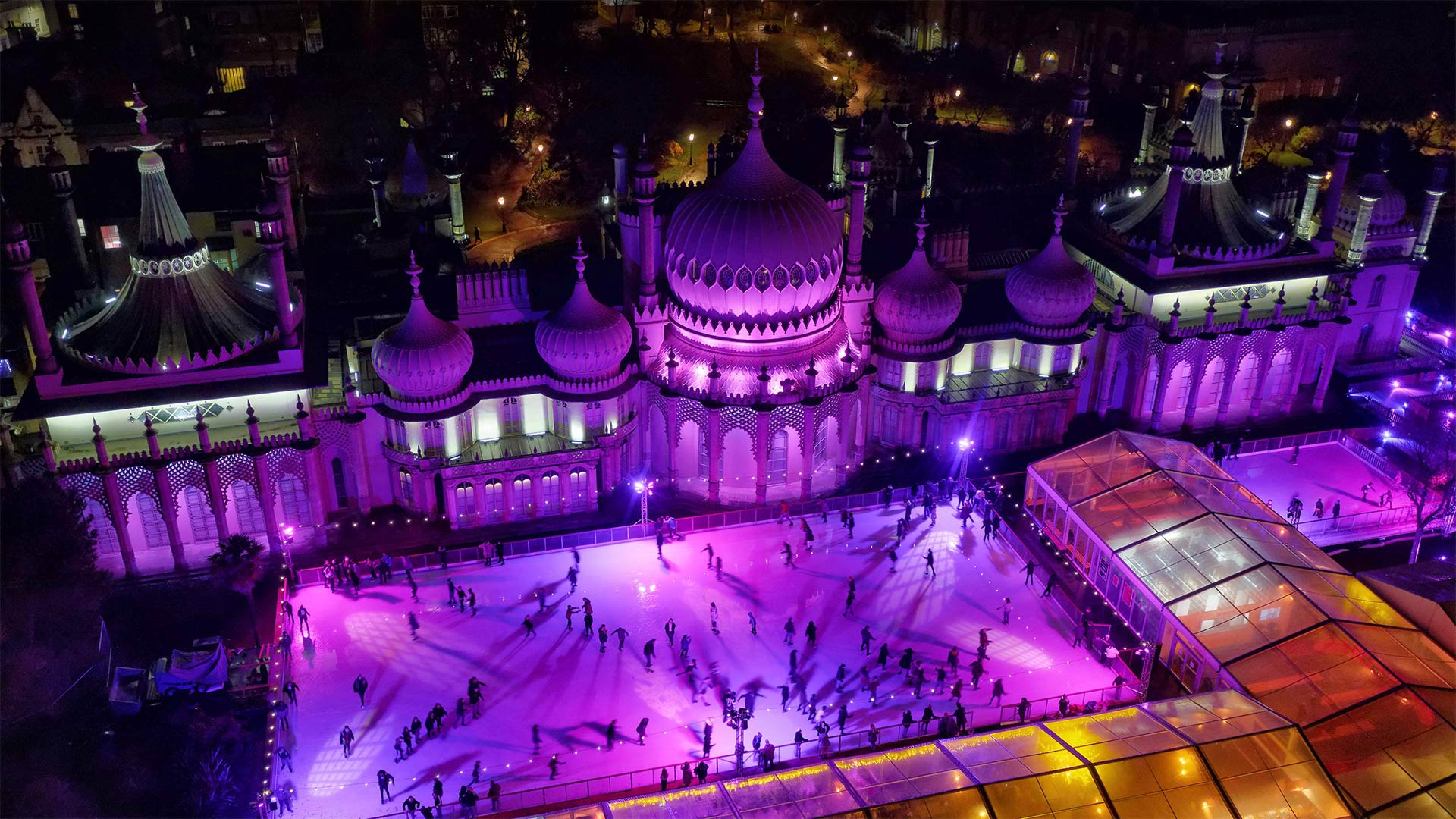 Royal Pavilion Ice Rink in Brighton, England (© Chris Gorman/Getty Images)(Bing United States)