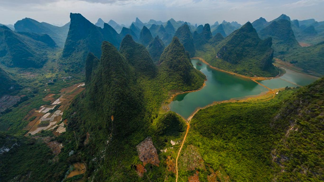 桂林漓江 (© AirPano Ltd)(Bing China)