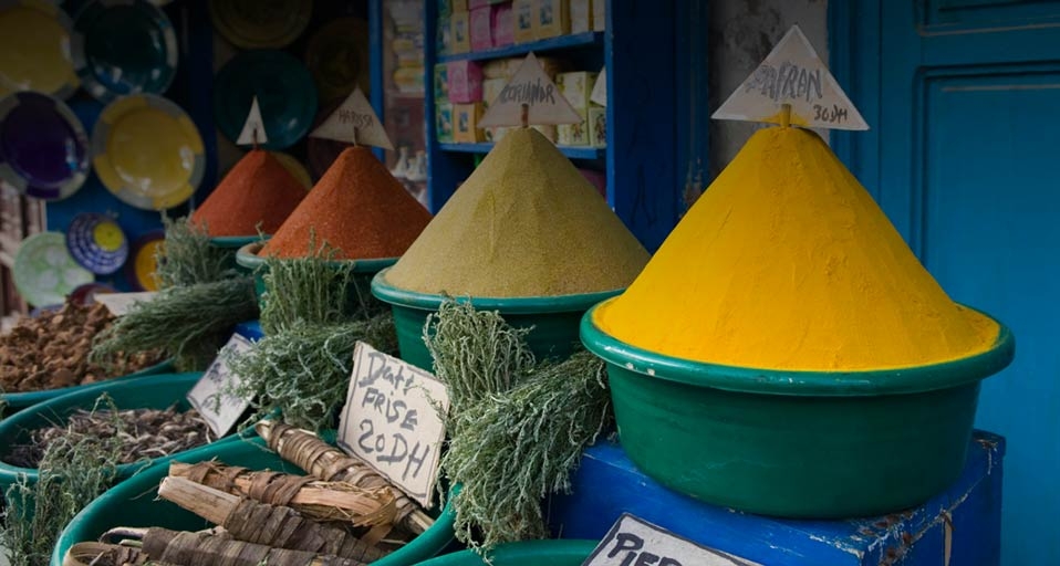 Morocco spice market -- Walter Bibikow/www.DanitaDelimont.com &copy; (Bing United States)