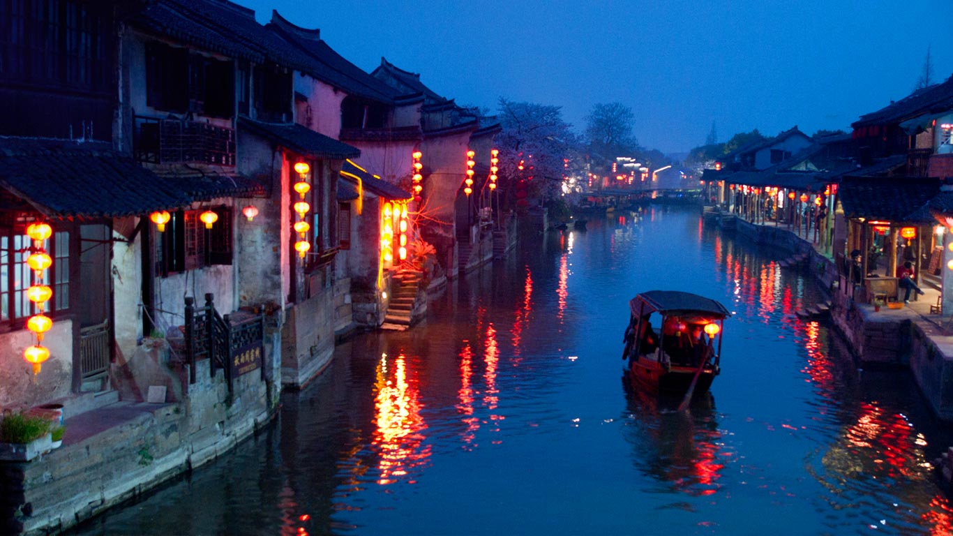 西塘夜色 (© shenxy/Flickr/Getty Images)(Bing China)