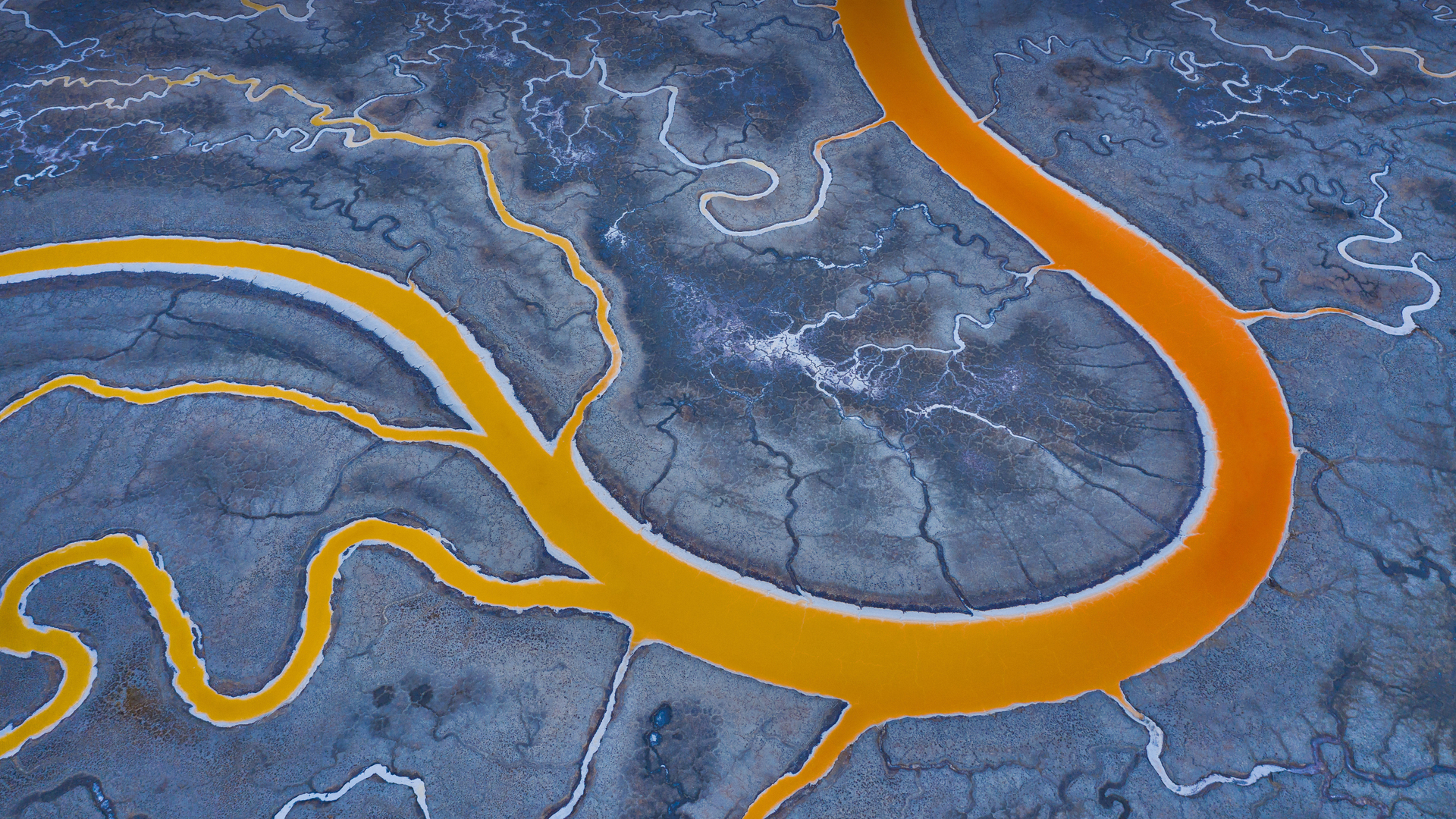 旧金山湾的盐滩 (© Jeffrey Lewis/Tandem Stills + Motion)(Bing China)