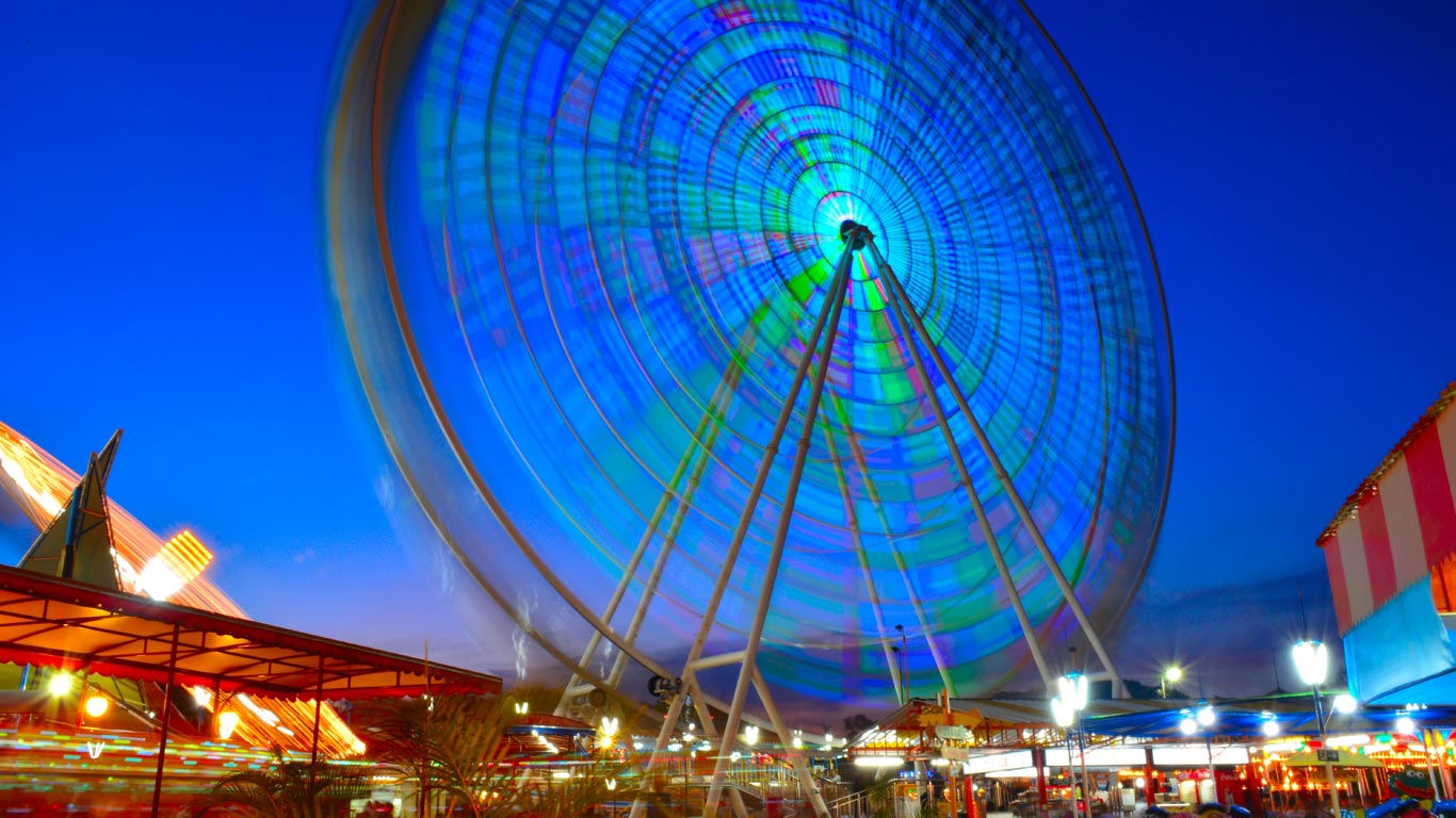 Ferris wheel at Pampulha Lagoon in Belo Horizonte, Minas Gerais, Brazil (© Geraldo Vieira/500px)(Bing New Zealand)