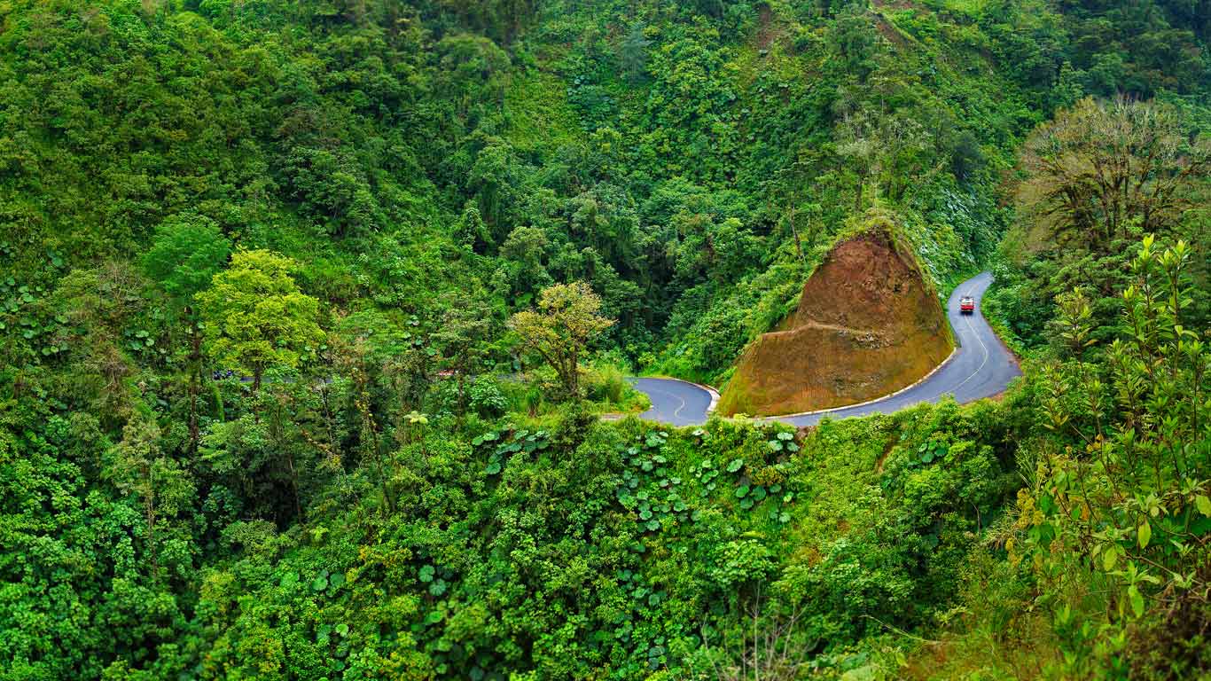 通往哥斯达黎加，阿雷纳尔火山国家公园的一条路  (© Stefano Amantini/Corbis)(Bing China)