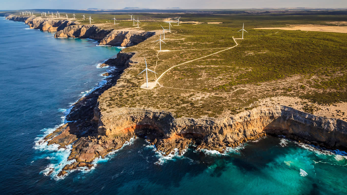 Wind farm near Port Lincoln in South Australia (© Michael Bolenski/500px)(Bing Australia)