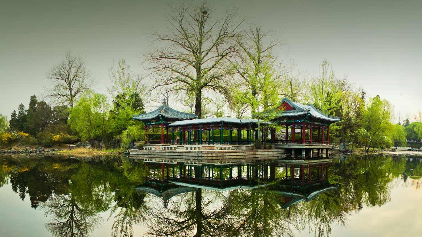 清华大学近春园 (© Yu Cui/Tsinghua University)(Bing China)