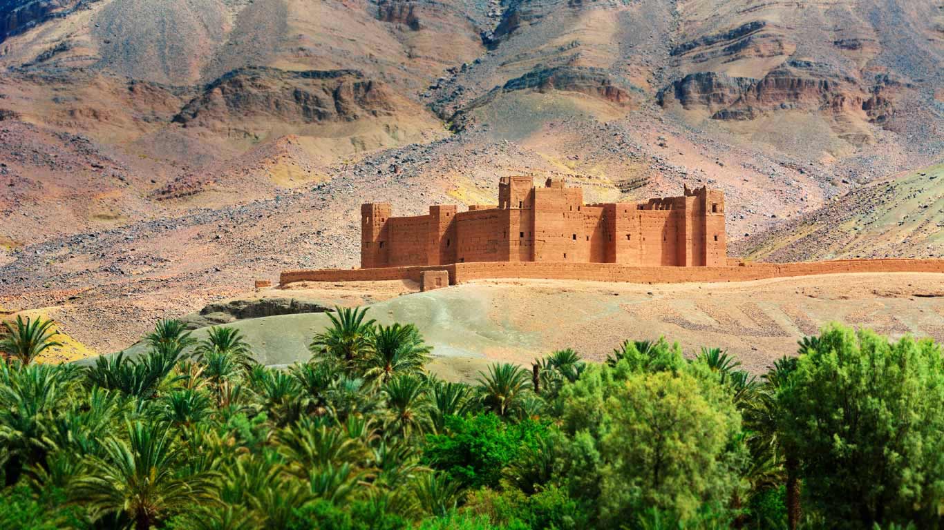 Timiderte Kasbah，摩洛哥德拉河  (© Mauricio Abreu/Aurora Photos)(Bing China)