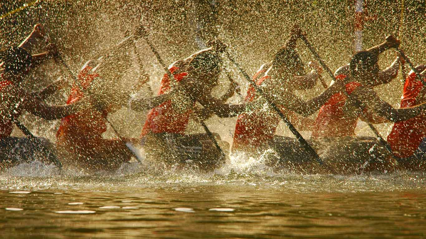 印度，阿勒皮，尼赫鲁杯划船竞赛  (© Ashit Desai/Corbis)(Bing China)