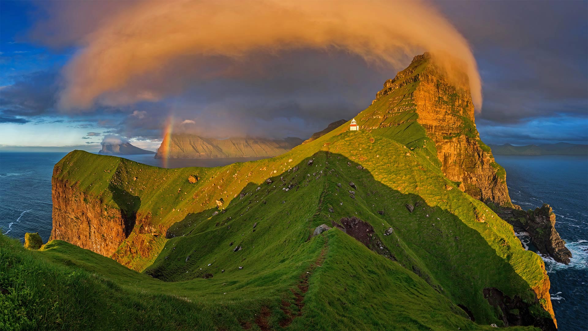 法罗群岛中的卡尔斯岛 (© Swen Stroop/Getty Images Plus)(Bing China)