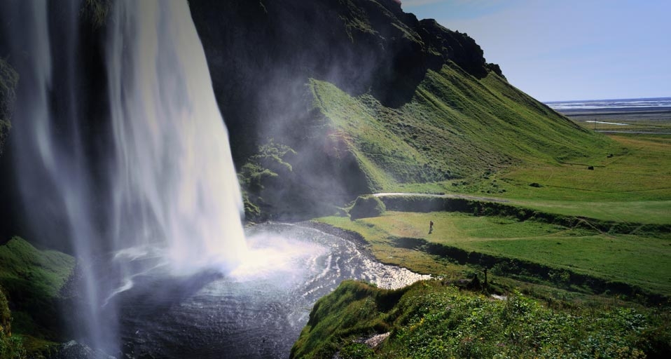Seljalandsfoss waterfall on the south coast of Iceland -- SIME/eStock Photo &copy; (Bing Canada)